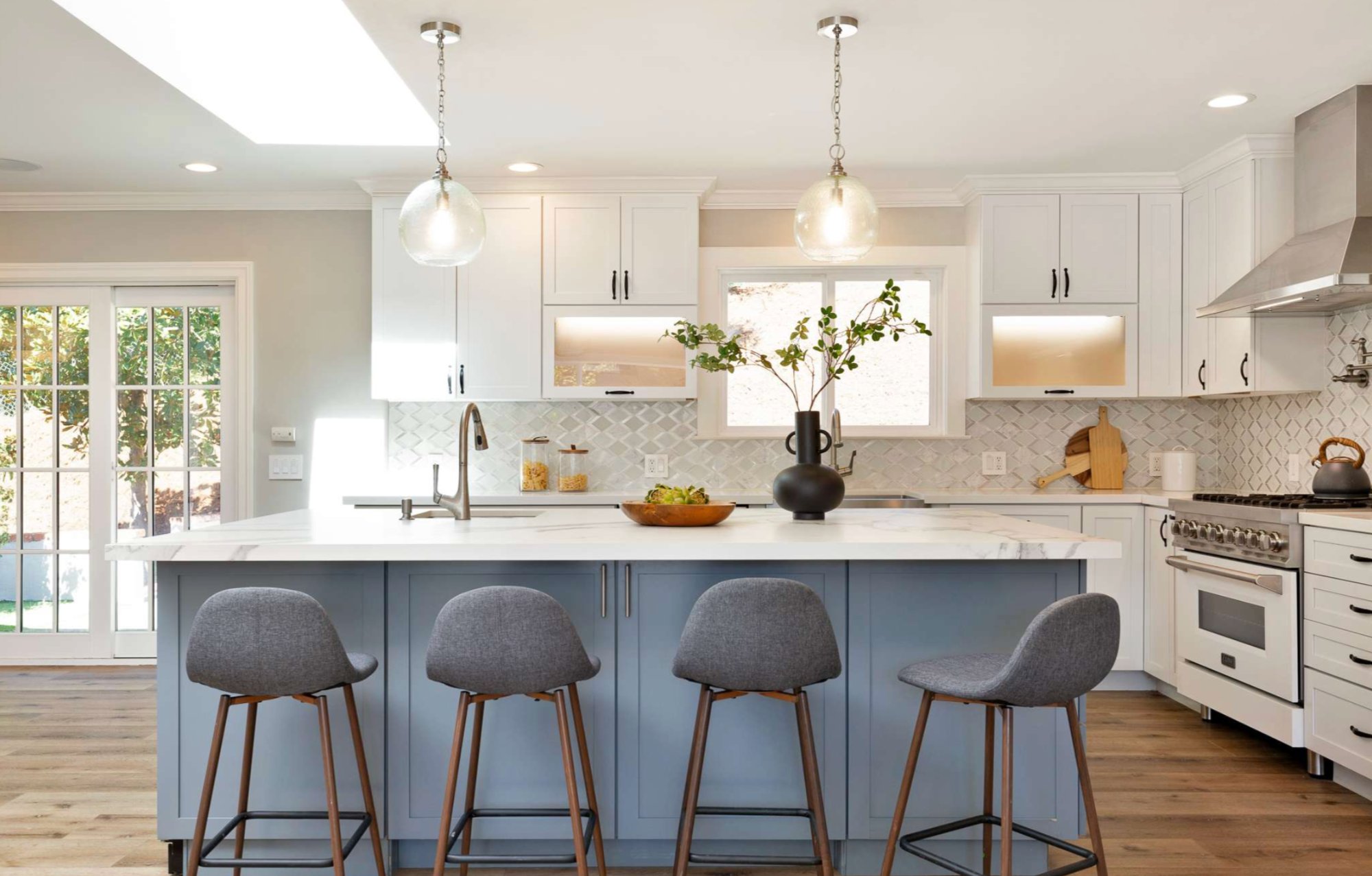 298 Elysian Fields Drive — Brand-new kitchen with skylight, marble island and premium appliances